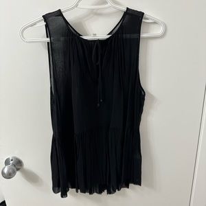 Aritzia Wilfred black sheer top